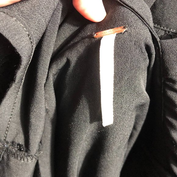 FREE PEOPLE LOVELY BLACK V NECK LACE MINI DRESS XS - Picture 5 of 11